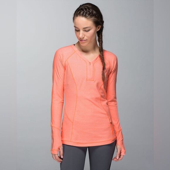 Lululemon Love Some Run Long Sleeve Heathered Very Light Flare 4 - Picture 2 of 13